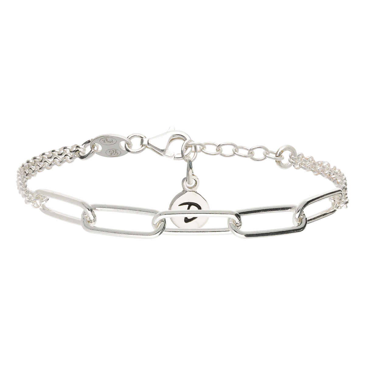 Bracelet Chaîne Double Maille En Argent 925