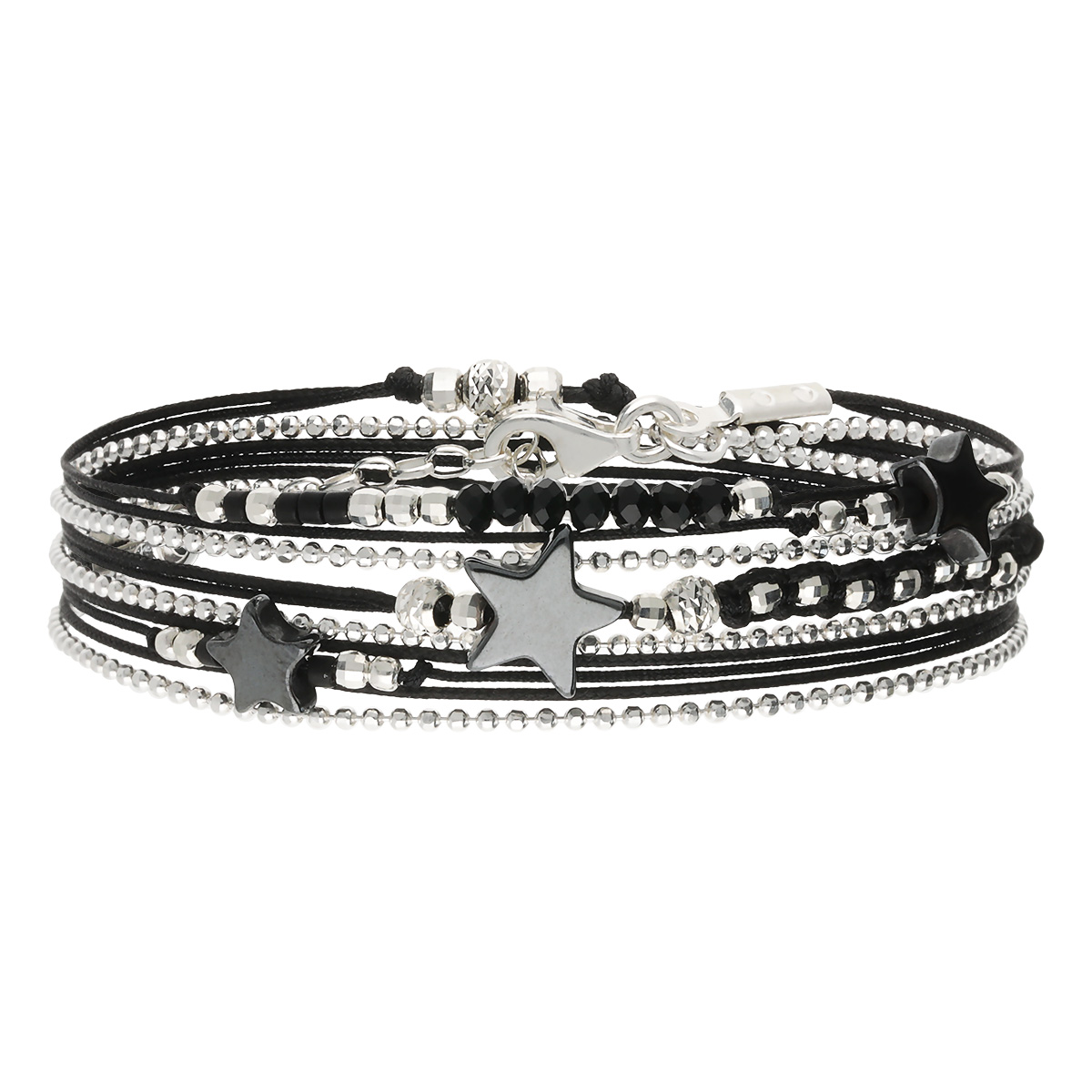 Bracelet 3 Tours Argent 925 Noir Le Virtuose