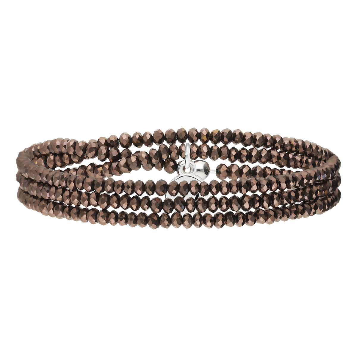 Bracelet Élastique 3 Tours Marron