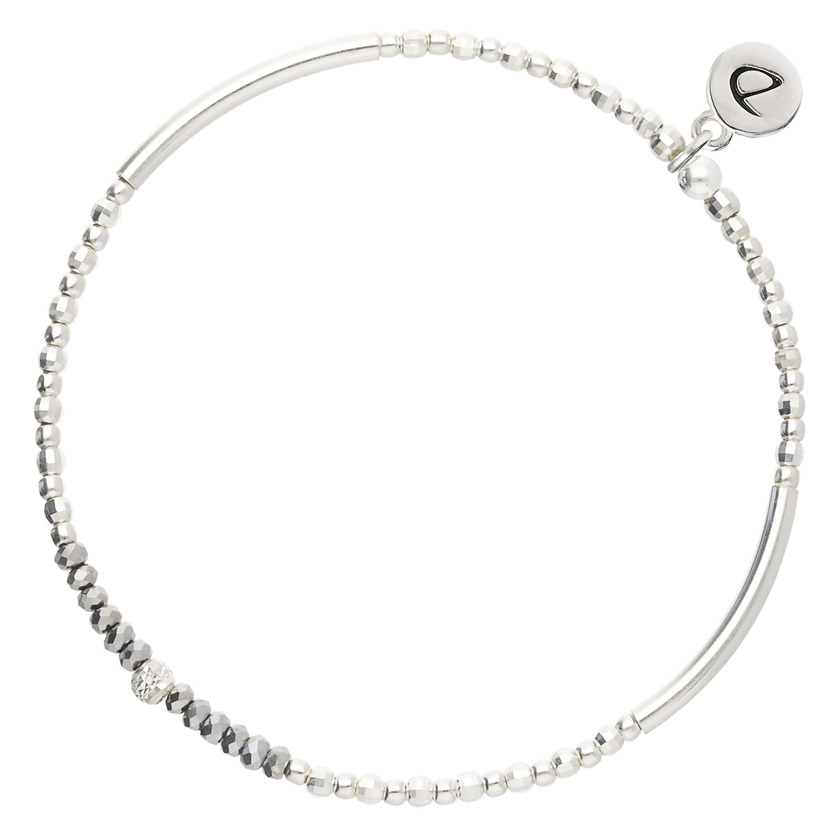 Bracelet Élastique En Argent 925 Gris Flirting