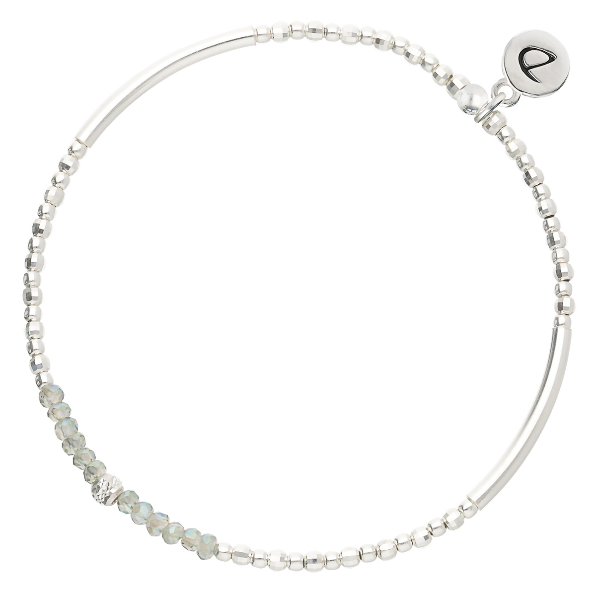 Bracelet Élastique En Argent 925 Vert Kaki Flirting