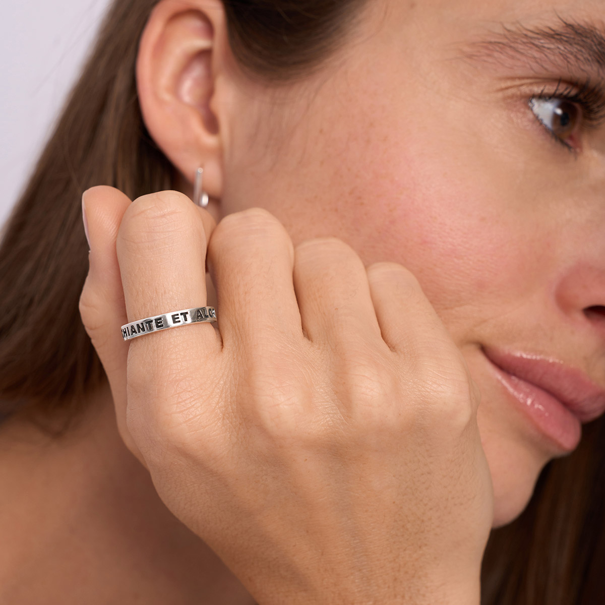Bague en Argent 925 message CHIANTE ET ALORS