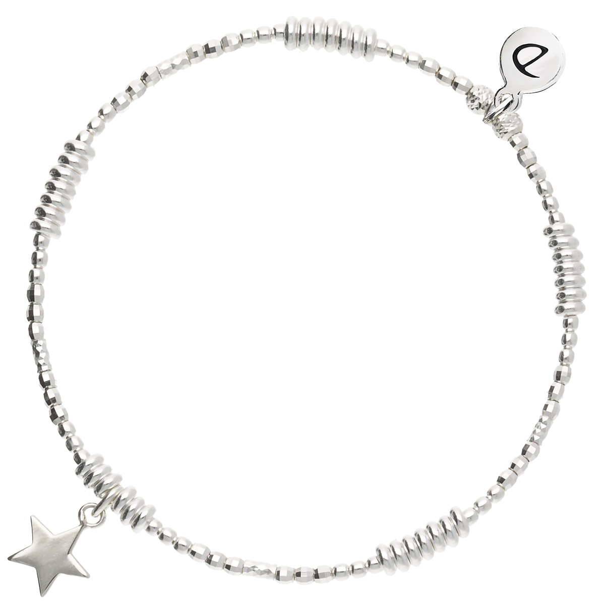 BRACELET ÉLASTIQUE ÉTOILE Argent 925 Gravable