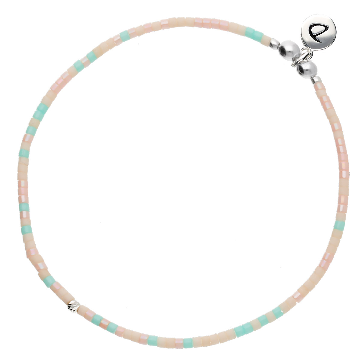 BRACELET ÉLASTIQUE MIYUKI TURQUOISE-ROSE Argent 925