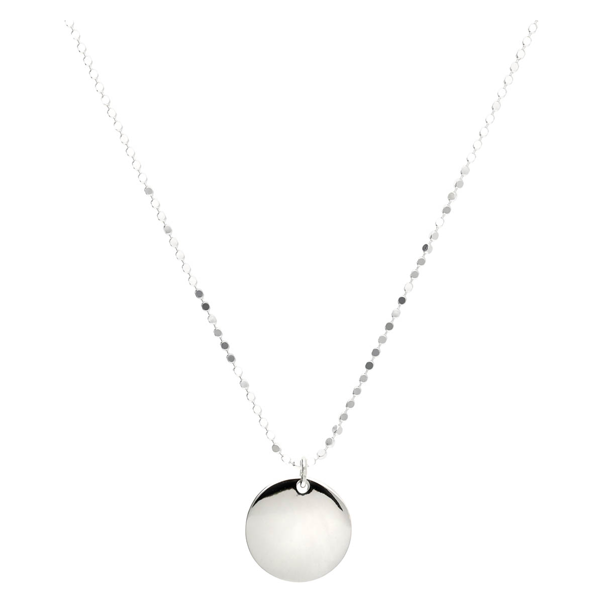 COLLIER CHAÎNE PETITS CUBES PASTILLE 14 MM Argent 925 Gravable