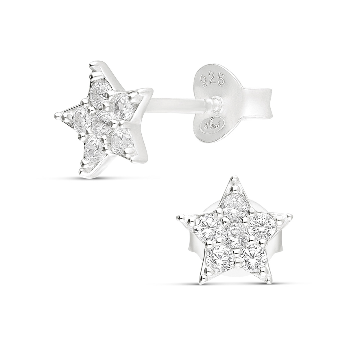Boucles d'oreilles Dani argent - Puces d'oreilles à zircon – Instants Plaisirs | Bijoux