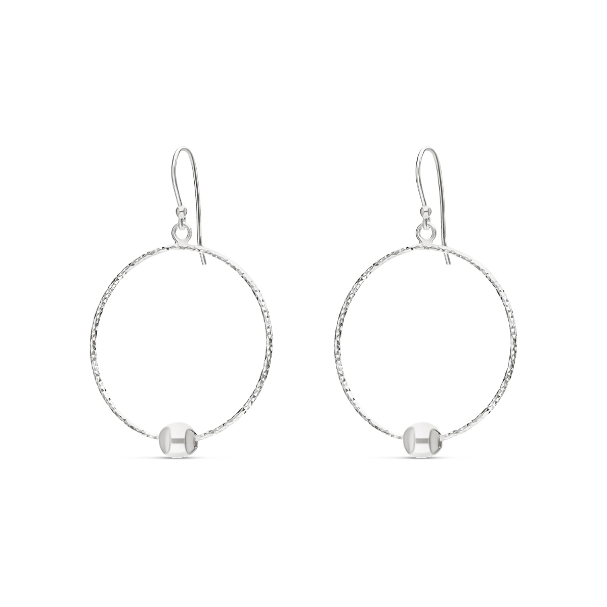 BOUCLES ANNEAU FIN DIAMANTÉ 29MM