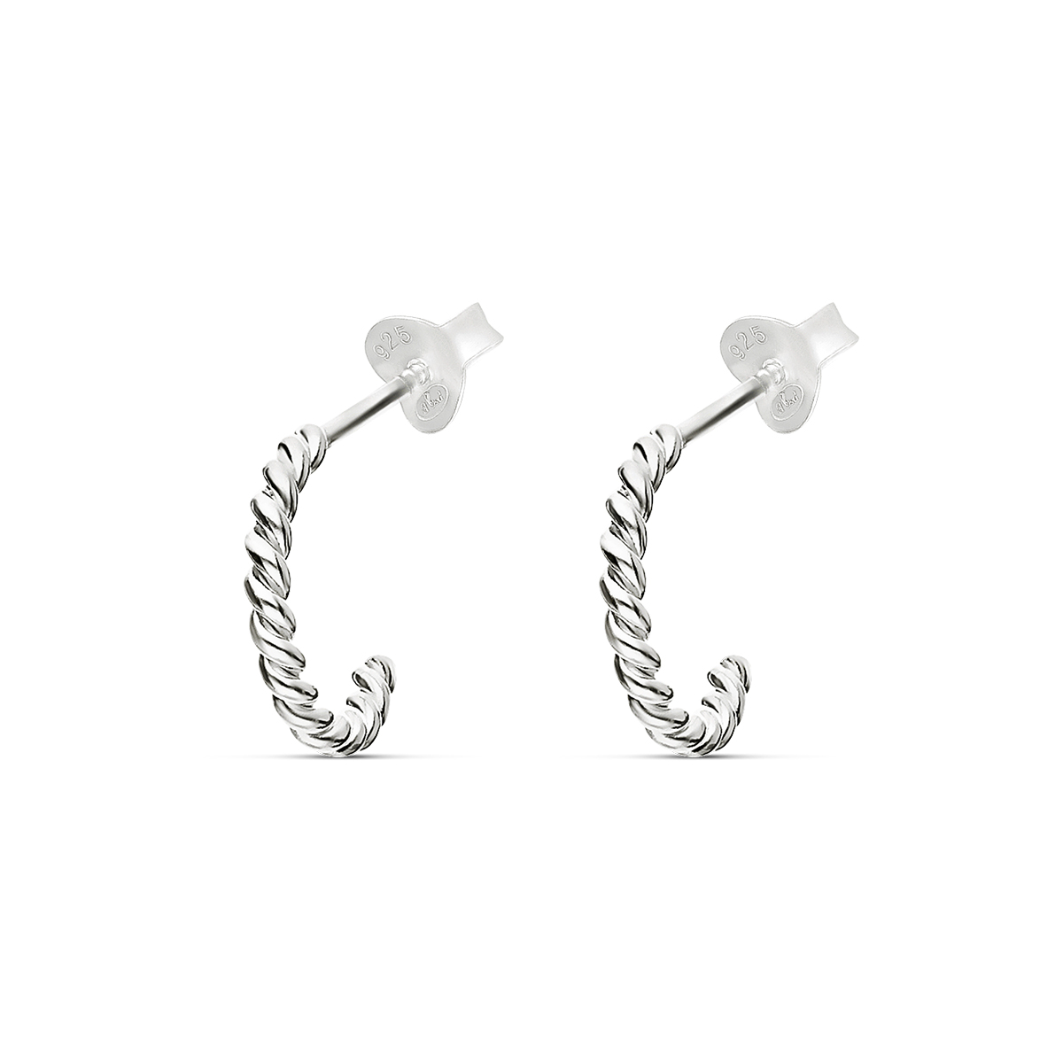 MINI CRÉOLES FINES TORSADÉES 6,5MM