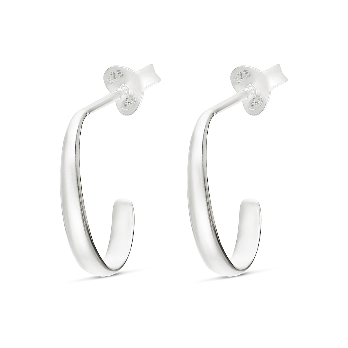 DEMI CRÉOLES PLATES 12MM