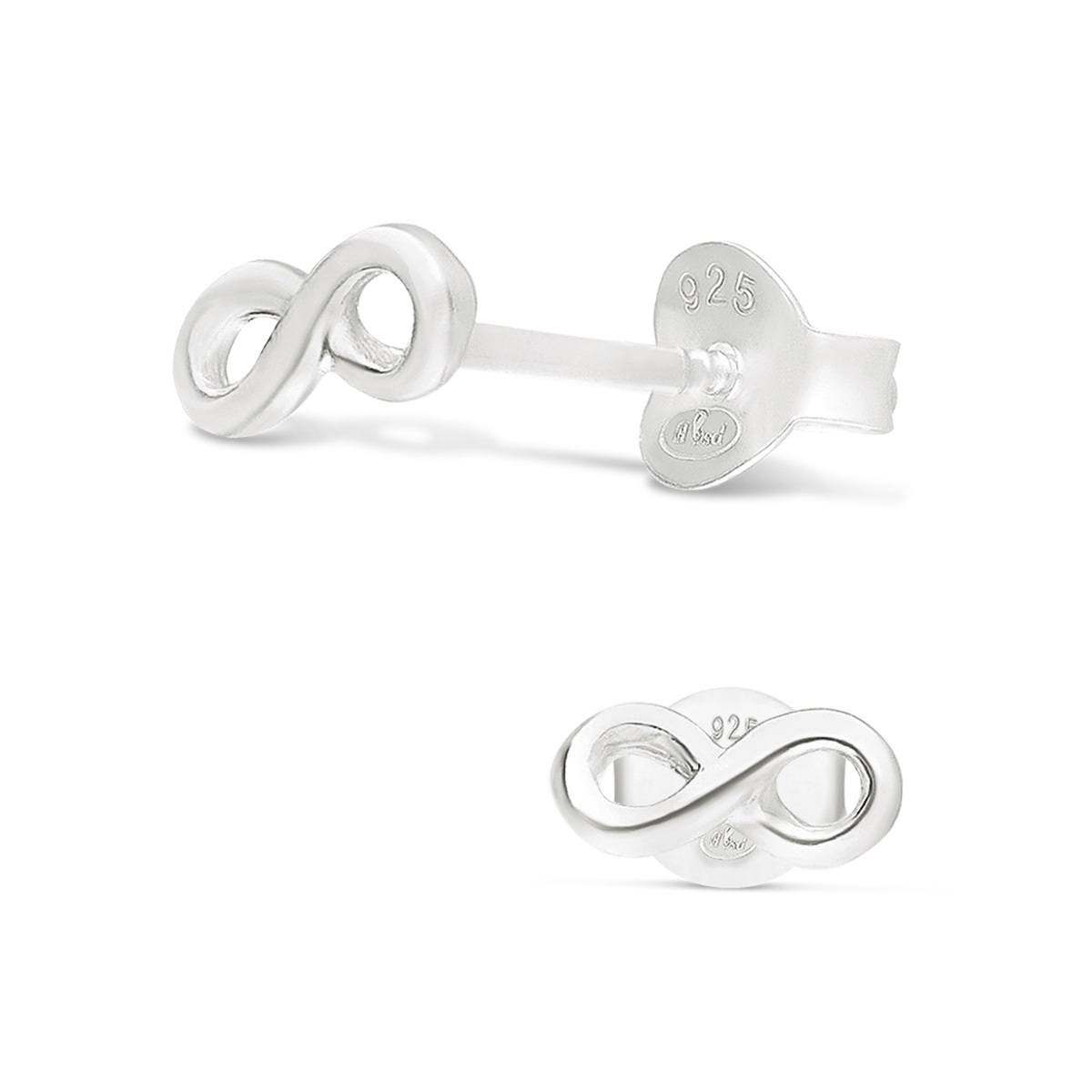 BOUCLES INFINI ARGENT 5MM