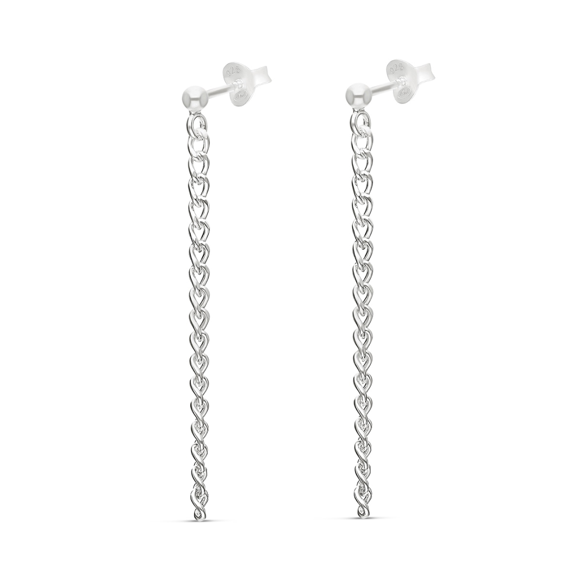 BOUCLES CHAINE FINE PENDANTE 32MM