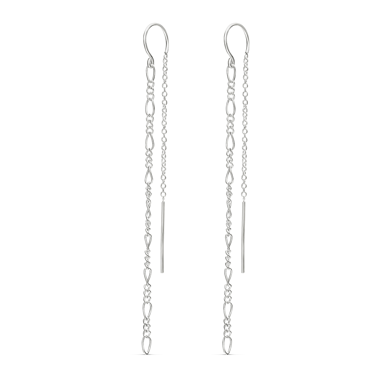 BOUCLES PENDANTES CHAÎNES ASYMÉTRIQUES