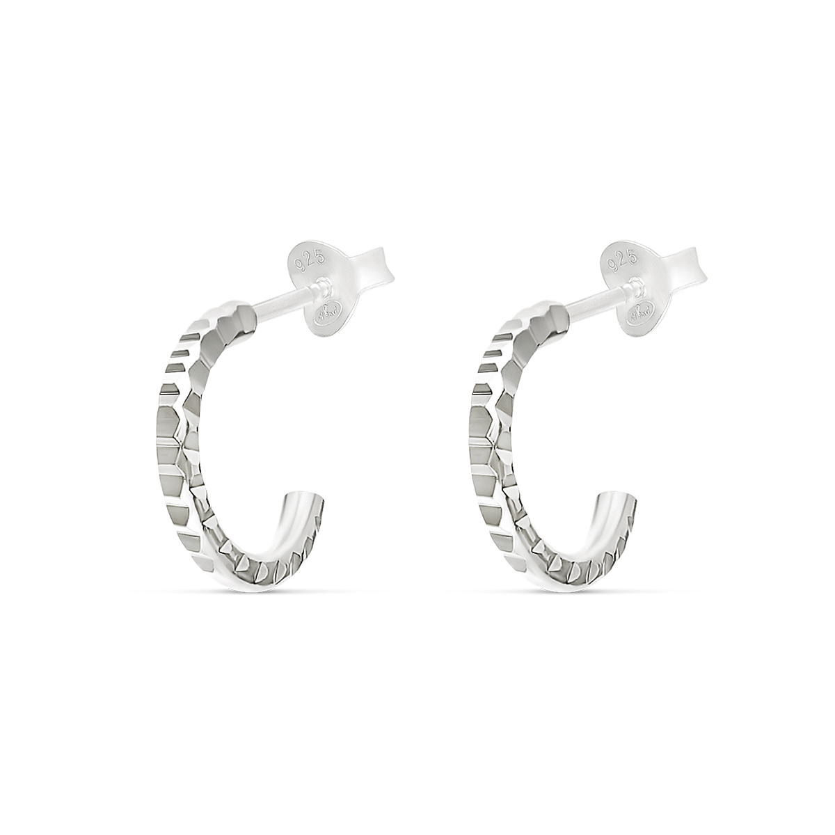 MINI CREOLES ARGENT CRANTÉ 5,5 MM