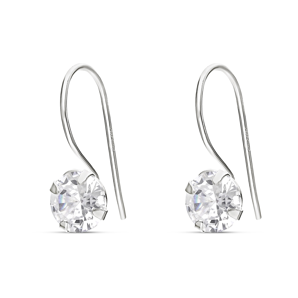 BOUCLES BLANCHES OXYDE 6MM