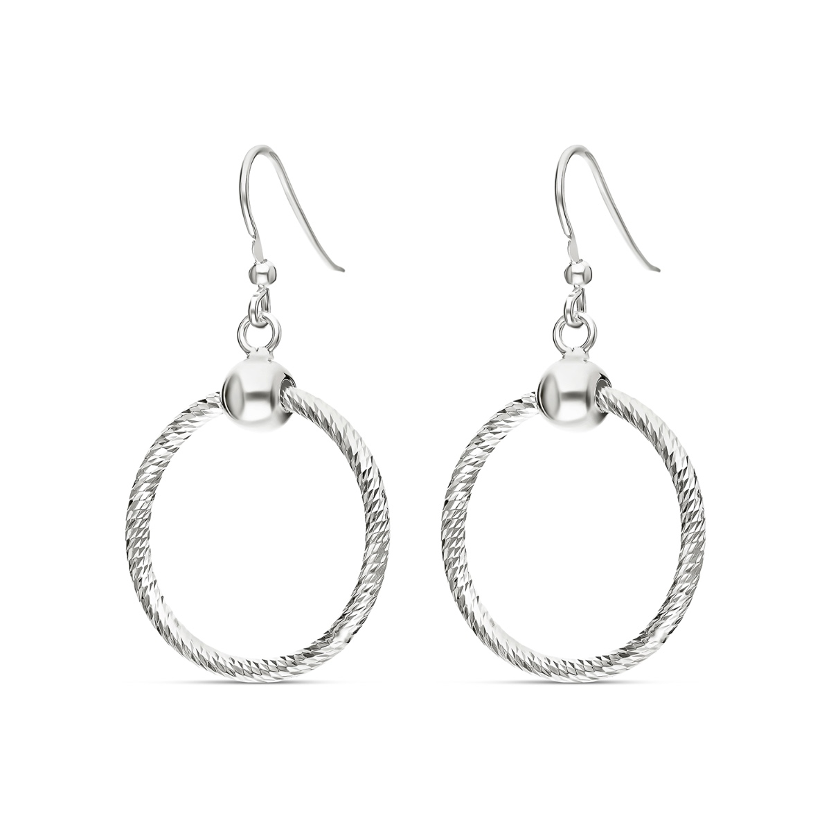 BOUCLES ANNEAU DIAMANTÉ 22MM