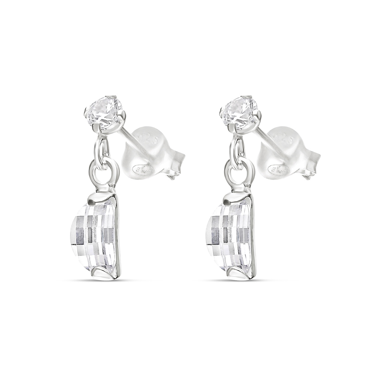 BOUCLES OXYDE DIAMANTÉ OVALE 6MM