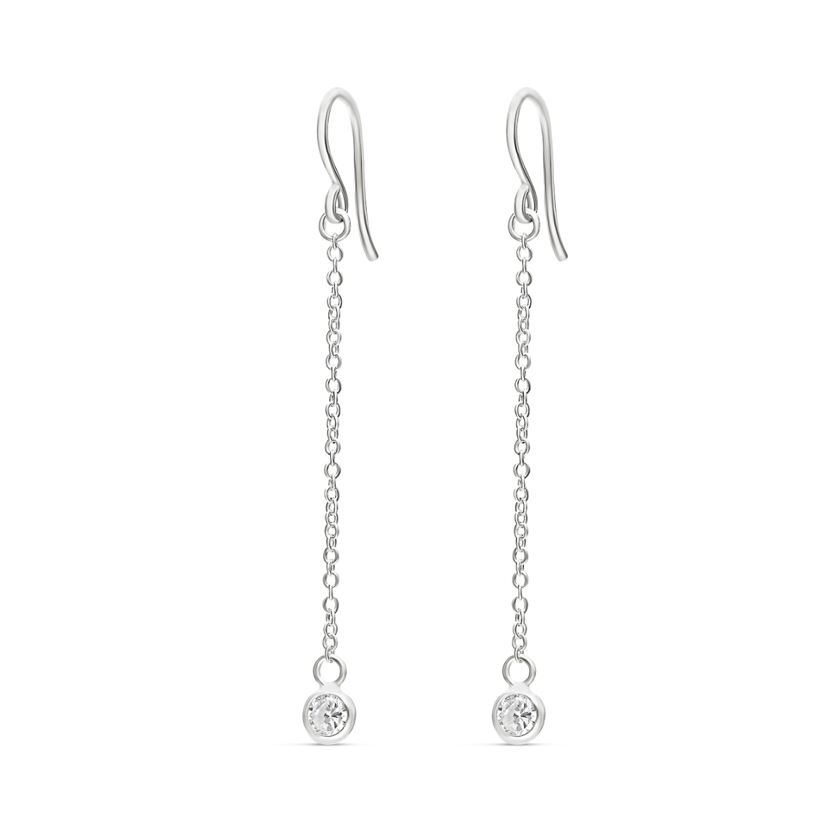 BOUCLES PENDANTES CHAÎNE OXYDE 3MM