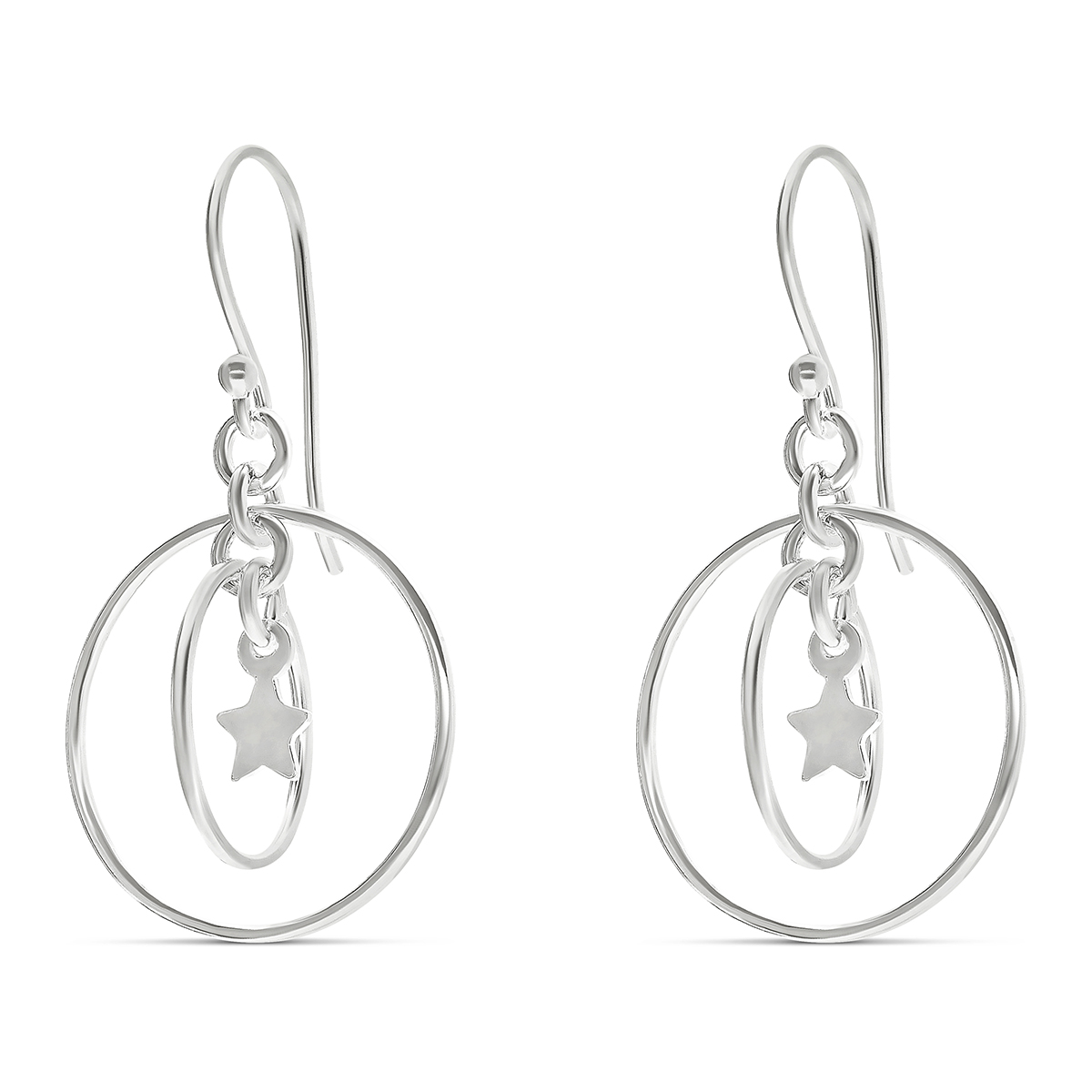 BOUCLES DEUX ANNEAUX ET ÉTOILE