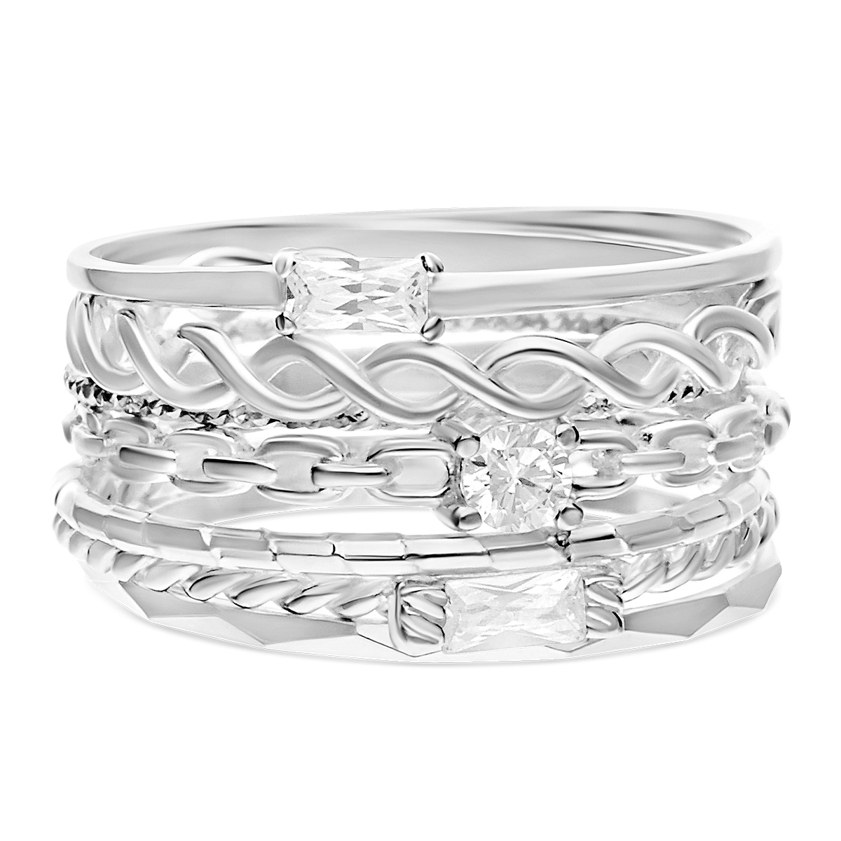 BAGUE En Argent 925 MULTI-ANNEAUX SANTA MONICA