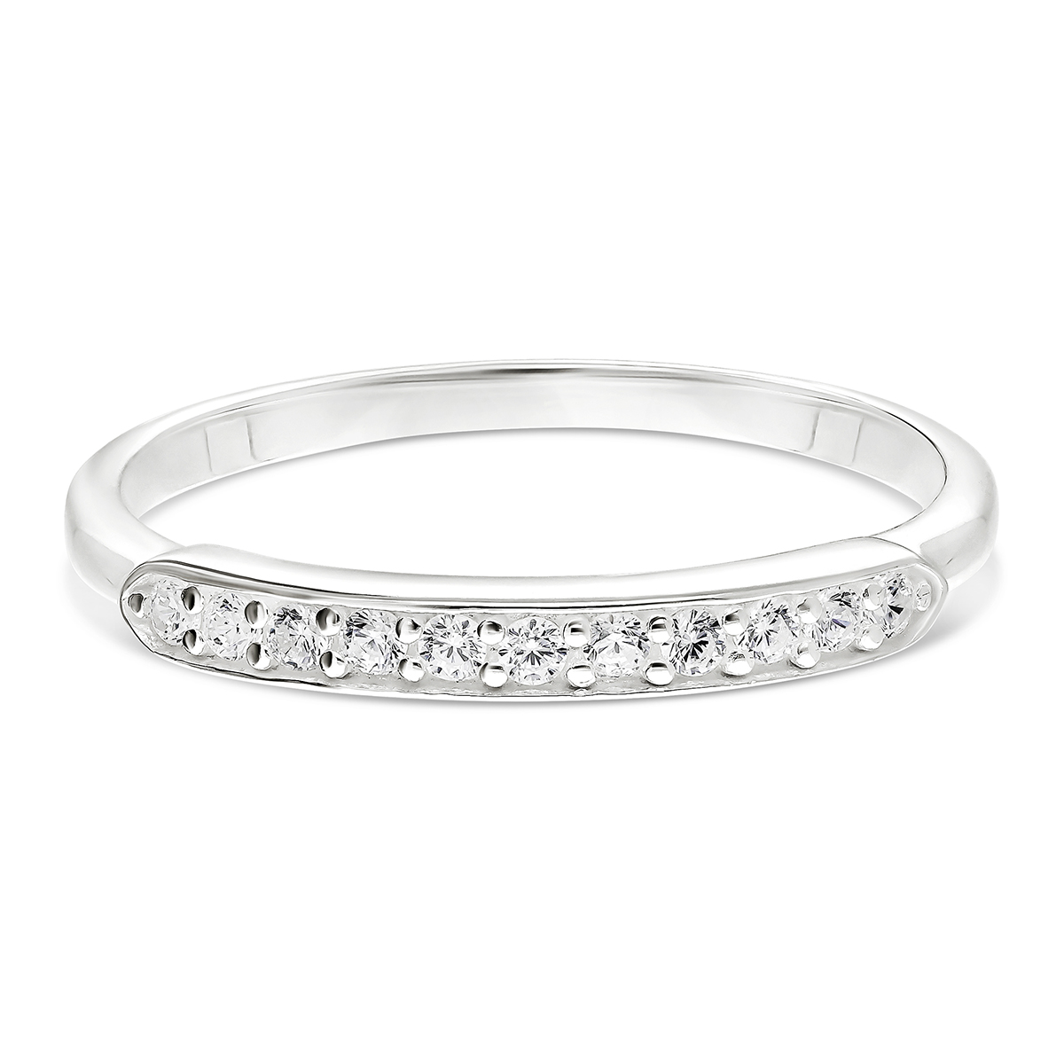 BAGUE ANNEAU LISSE OXYDES BRILLANTS