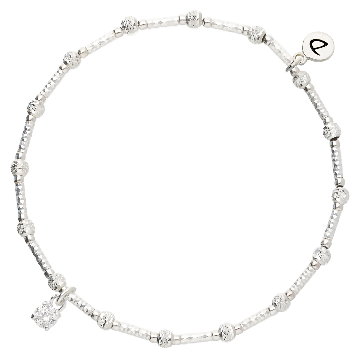 Bracelet Élastique En Argent 925 Zirconium