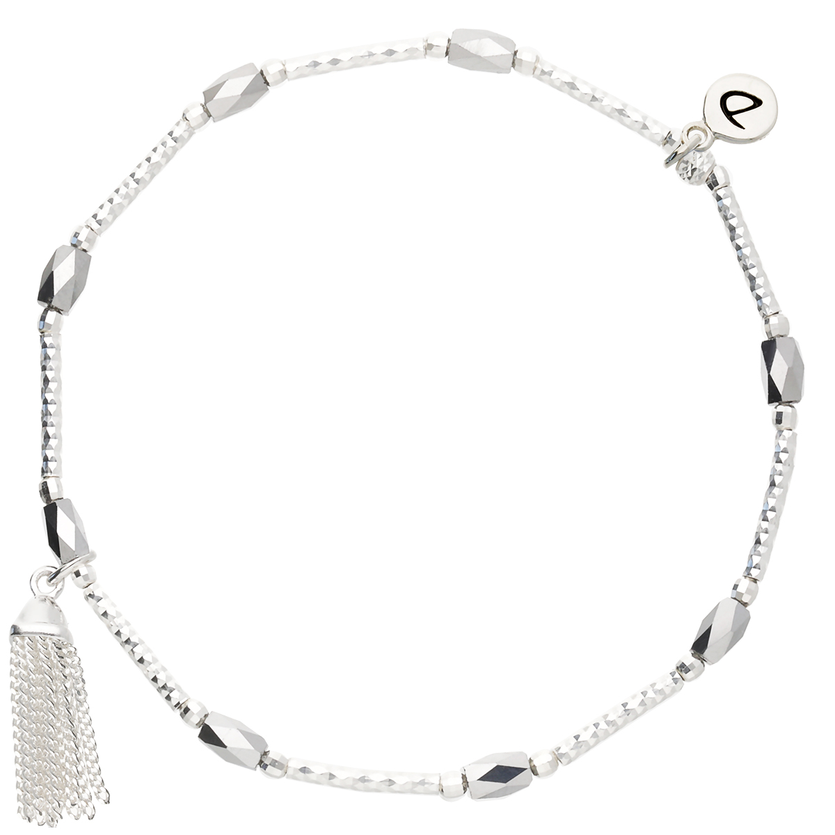 Bracelet Élastique En Argent 925 Pompon
