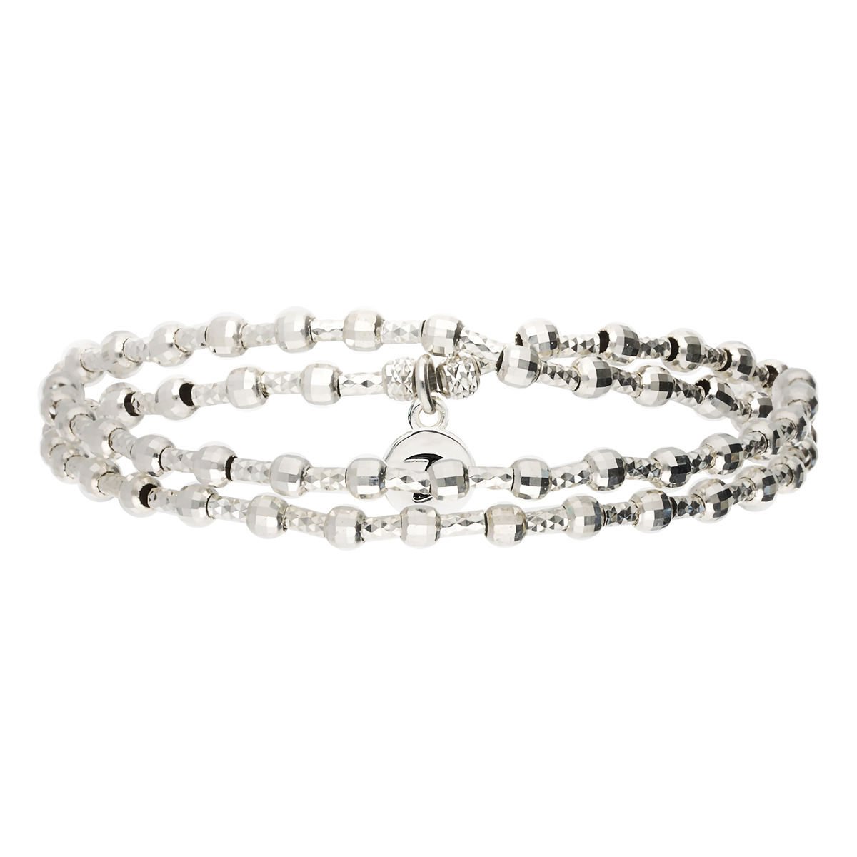 Bracelet Élastique 2 Tours En Argent 925 Harmonie