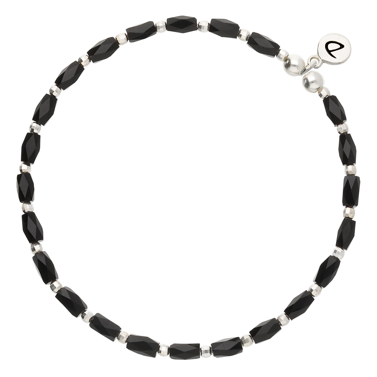 Bracelet Élastique En Argent 925 Noir Le What