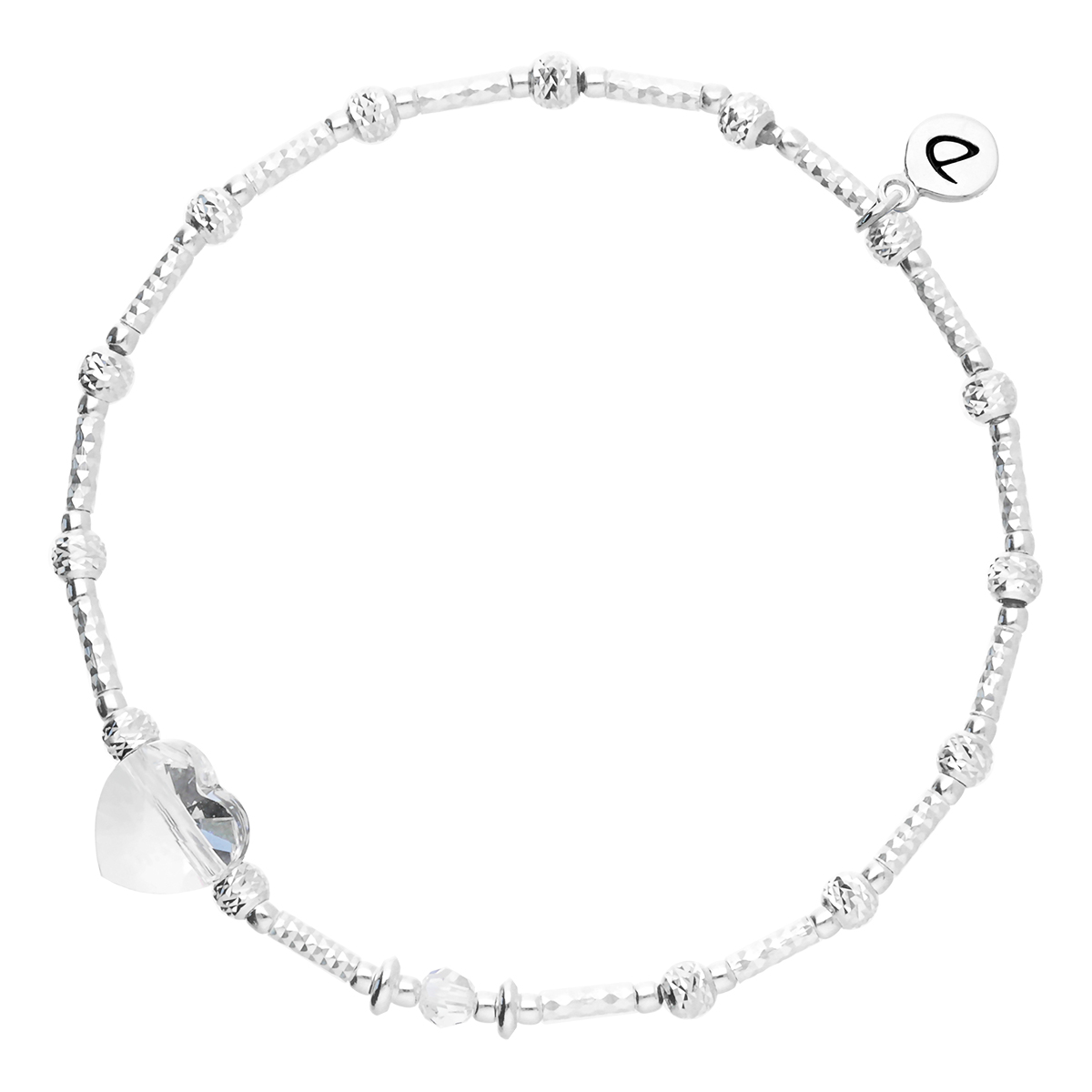 Bracelet Élastique EVER FAITH Femme - Cristal Rond Diamanté - Cadeau Mariage Élégant