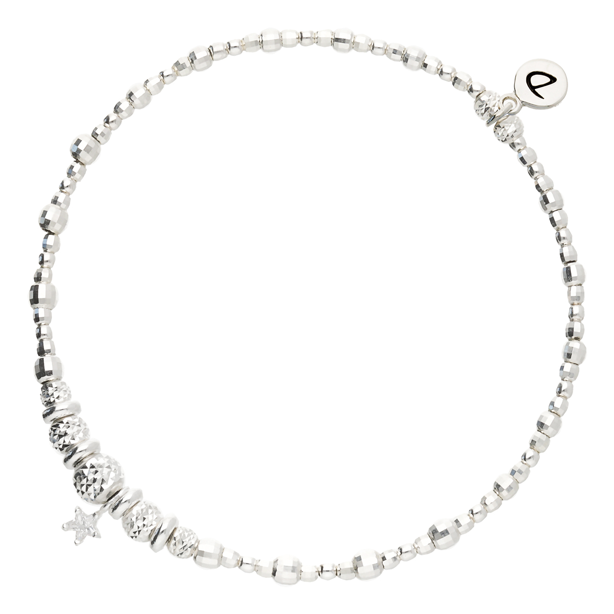 Bracelet Élastique En Argent 925 L\'Étoile Filante