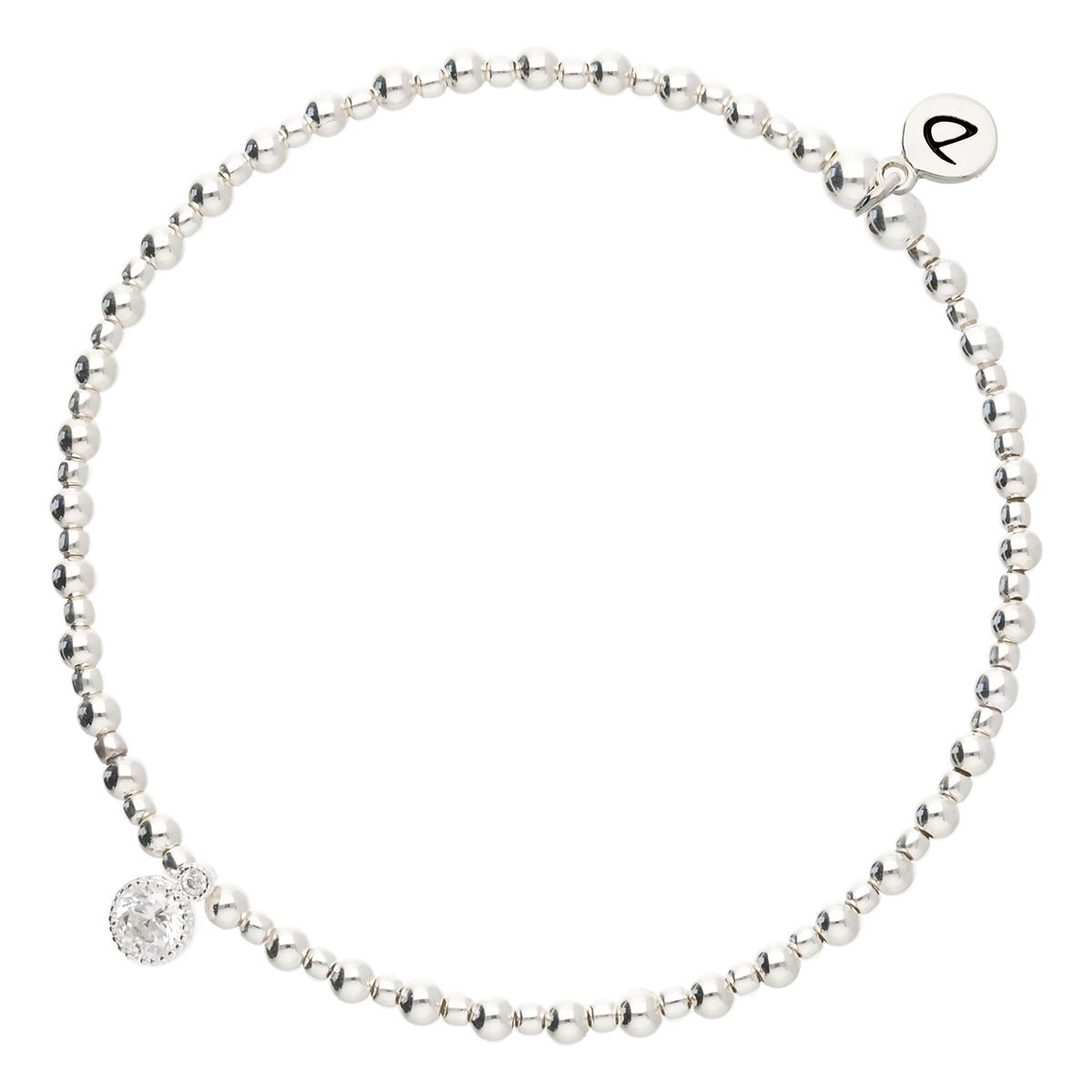 Bracelet Élastique En Argent 925 Zirconium