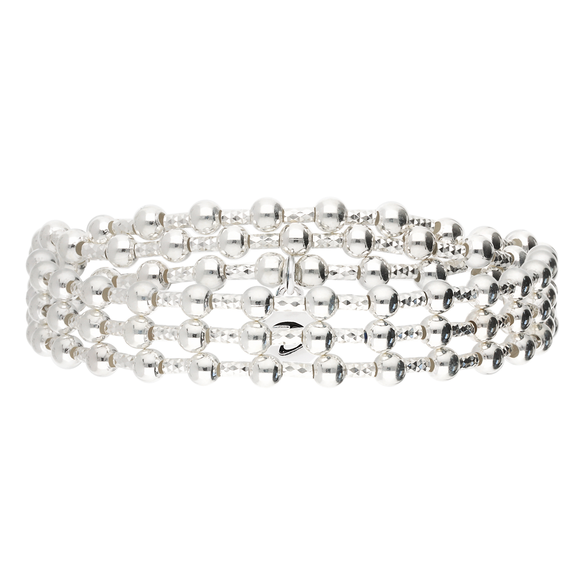 Bracelet Élastique En Argent 925 Trois Tours L\'Énergique