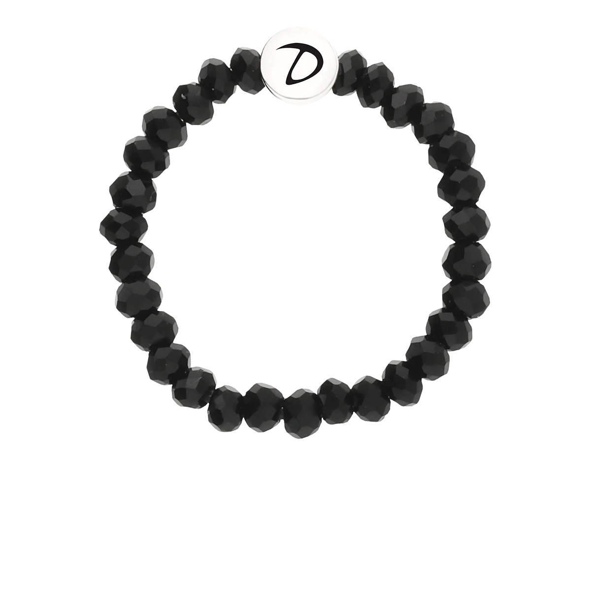 Bague Élastique Noire Argent 925