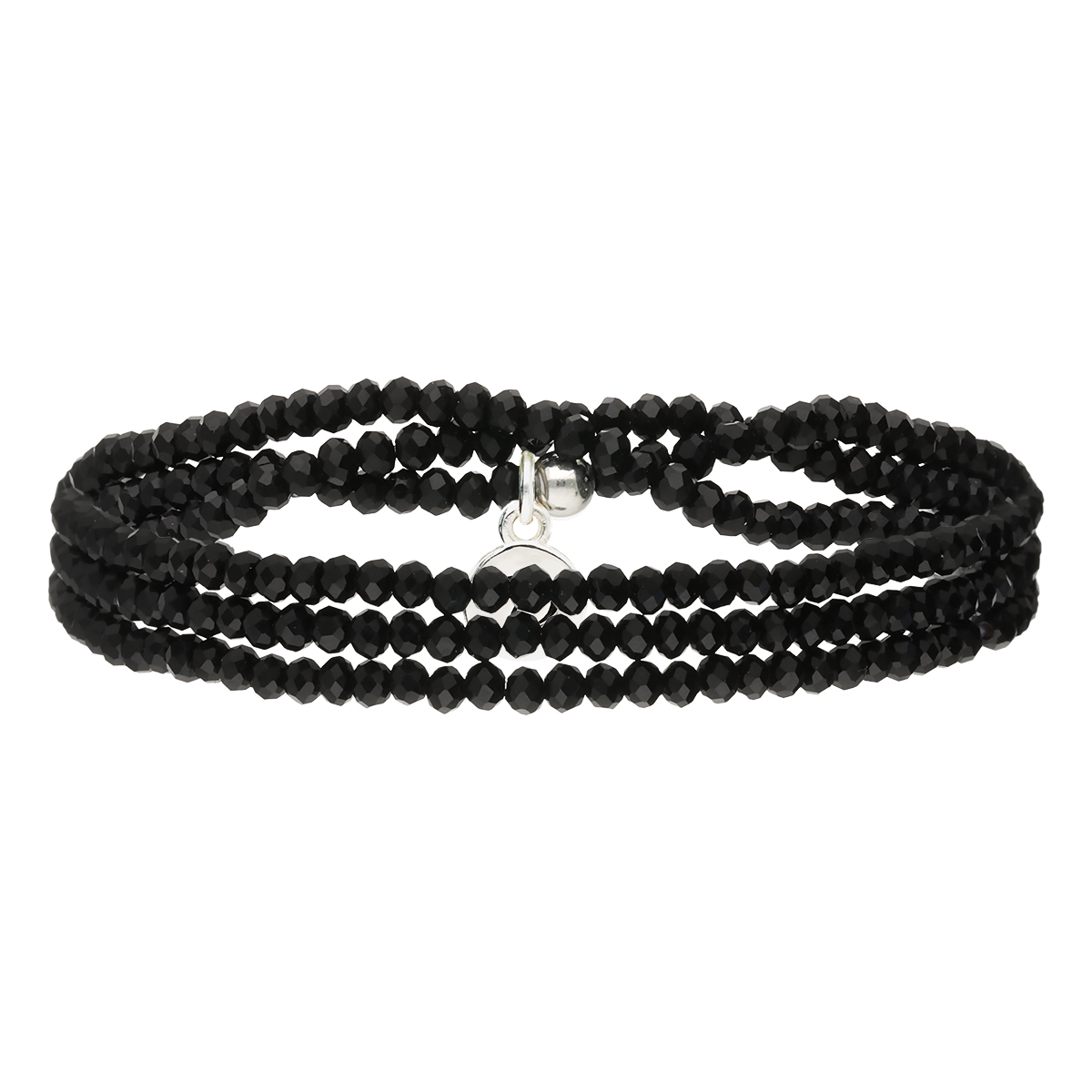 Bracelet Élastique 3 Tours Noir