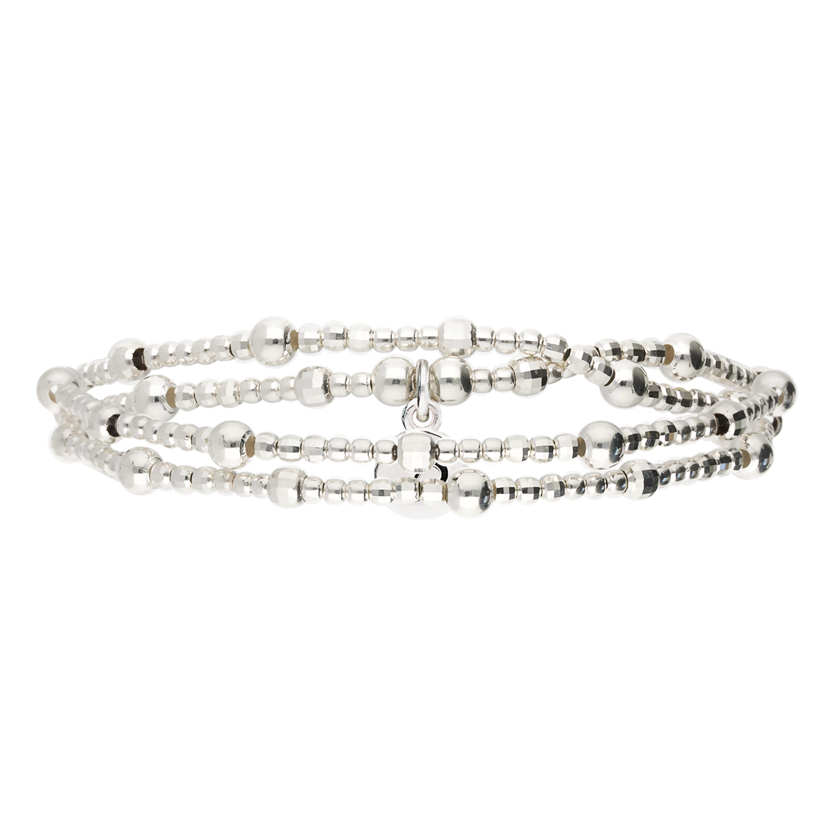 Bracelet Élastique 2 Tours En Argent 925 Le Mignon