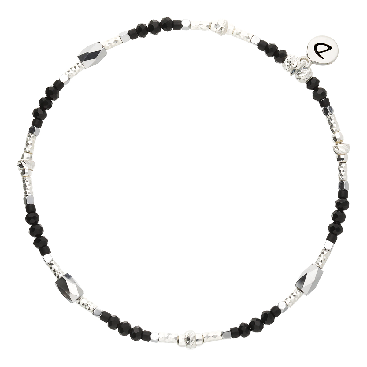 Bracelet Élastique En Argent 925 Noir L\'Adorable