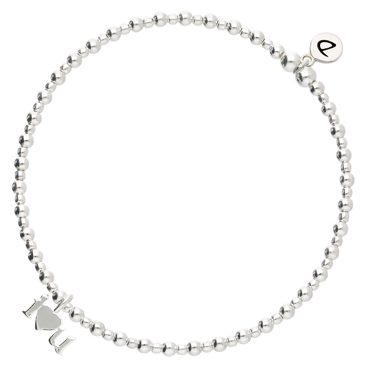 Bracelet Élastique En Argent 925 I Love You