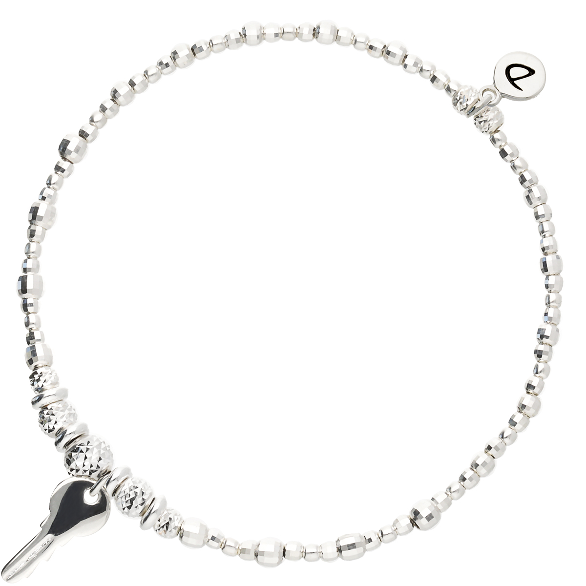 Bracelet Élastique En Argent 925 Clé Des Songes Gravable
