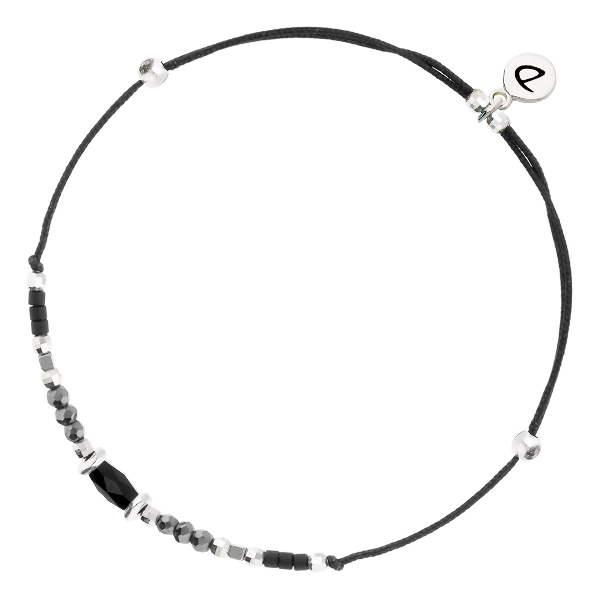 Bracelet Cordon en Argent 925 Noir Le Délicat