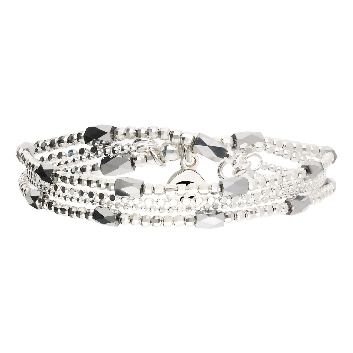 Bracelet Élastique 2 Tours En Argent 925