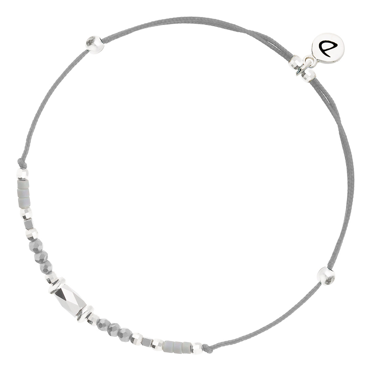 Bracelet Cordon en Argent 925 Gris Le Délicat