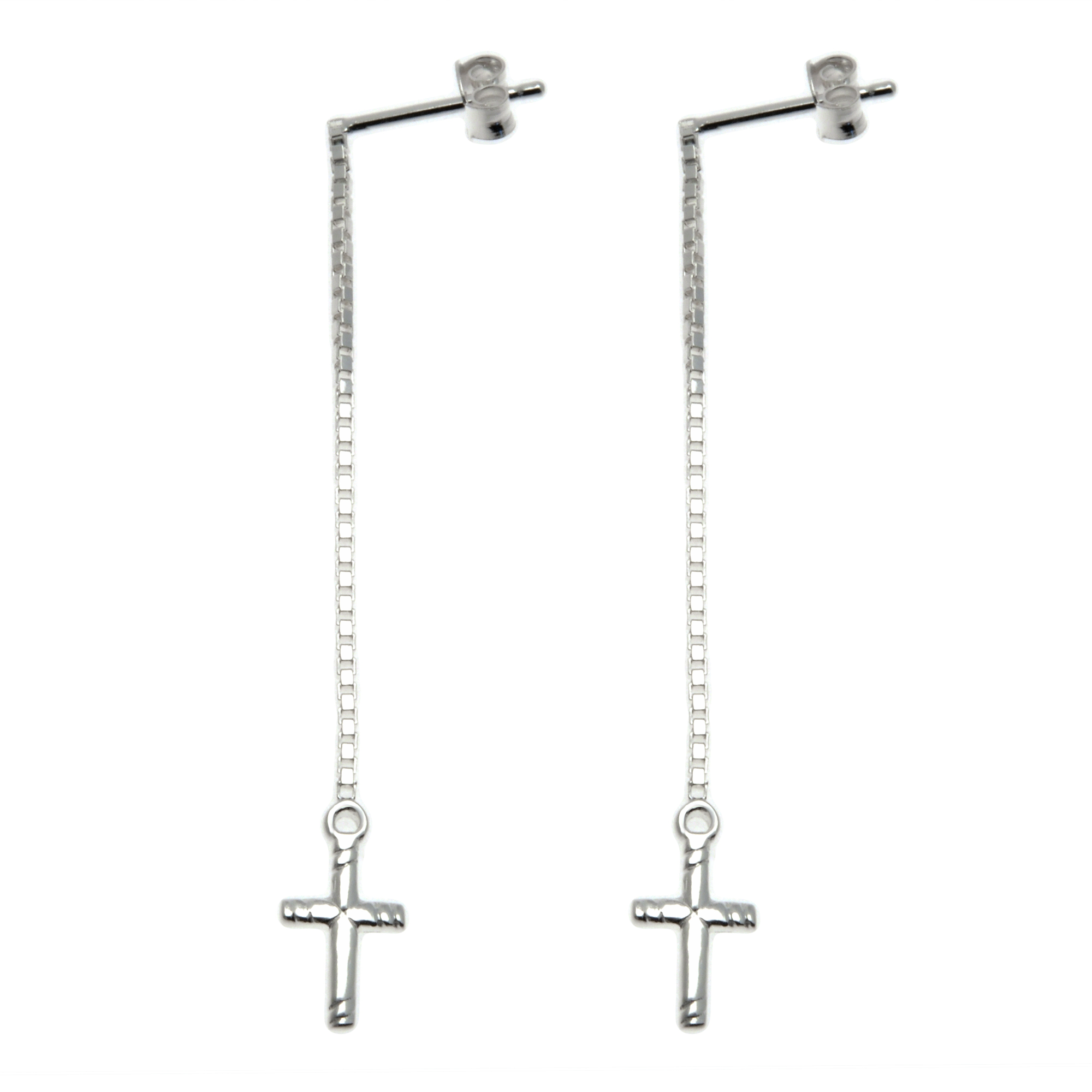 BOUCLES PENDANTES CROIX