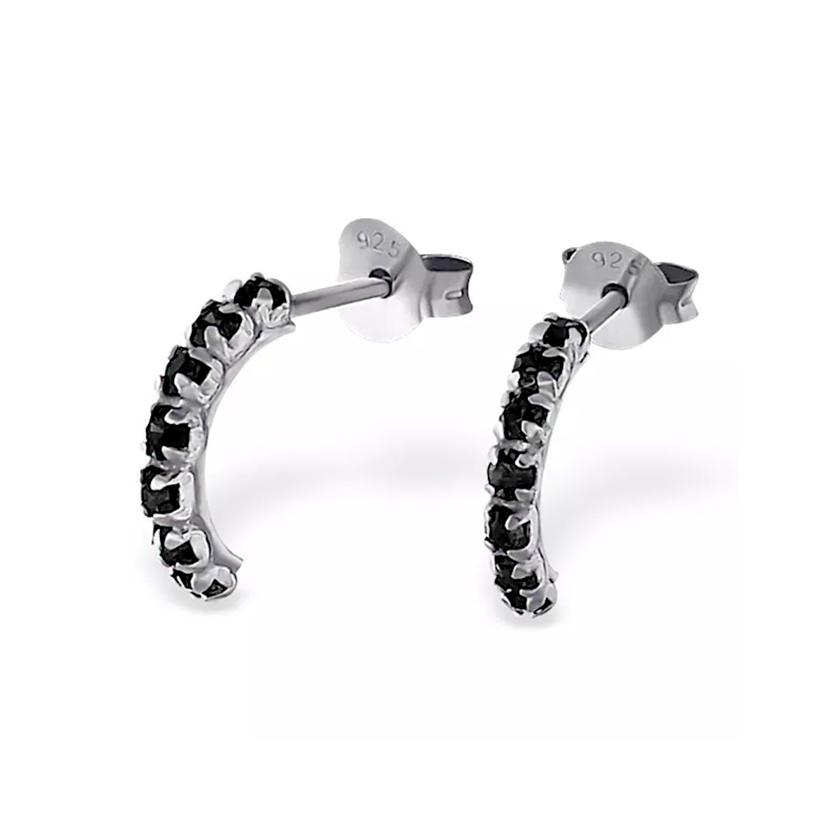 BOUCLES TIGE OXYDE NOIRE