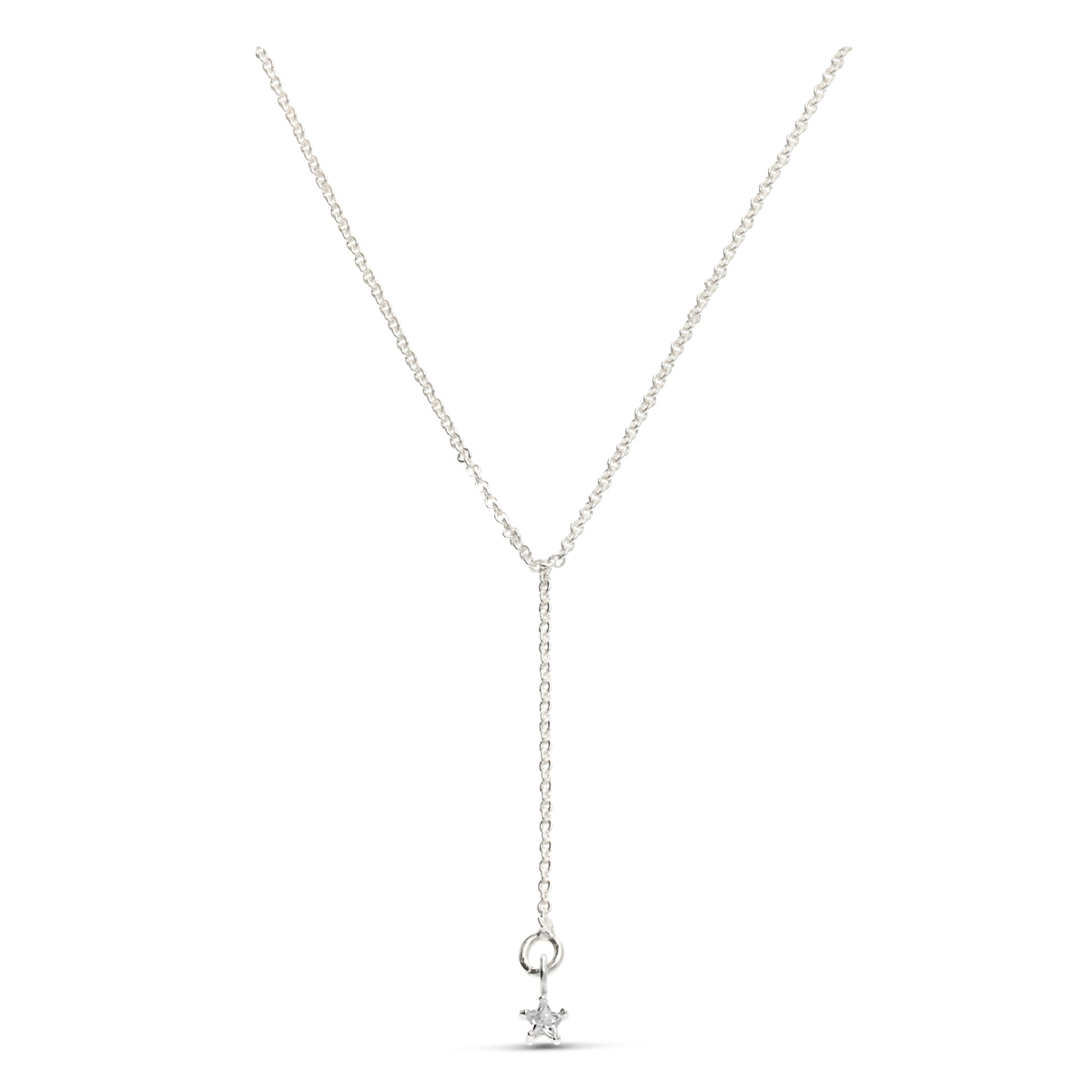 Collier Pure Oxyde De Zirconium Étoile En Argent 925