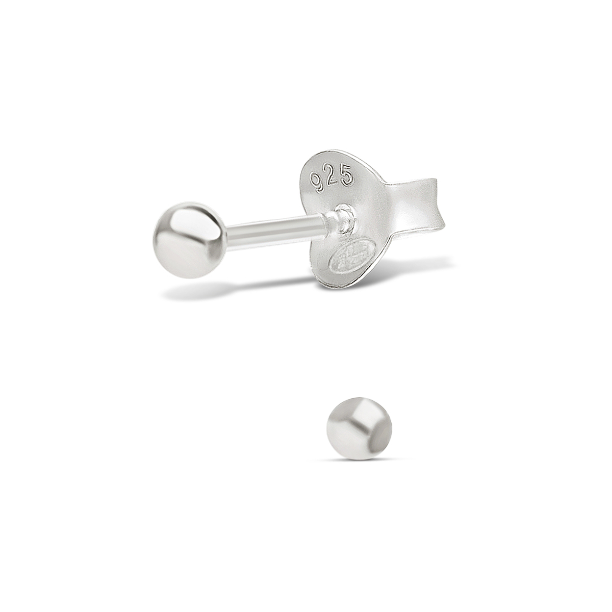 DIRECT OREILLES BOULE ARGENT 2,5MM