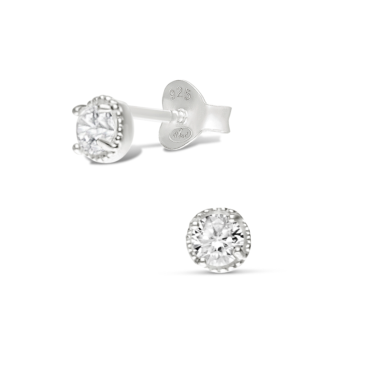 BOUCLES OXYDE ROND 3,5MM EN RELIEF