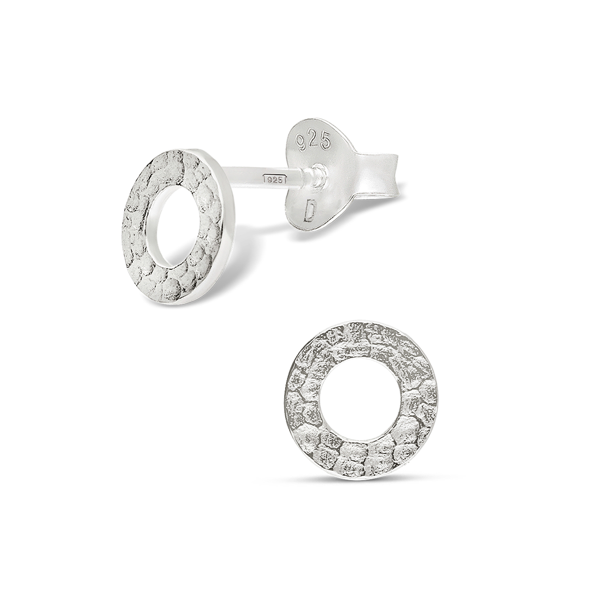 BOUCLES ROND ÉVIDÉ MARTELÉ