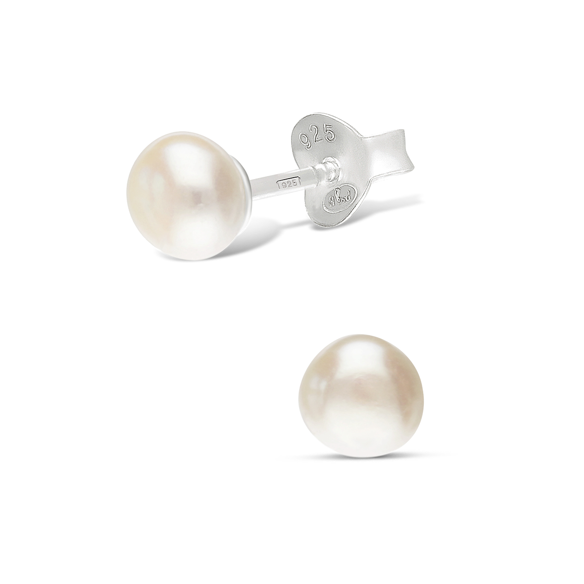 DIRECT OREILLES BOULE COULEUR NACRE 5MM