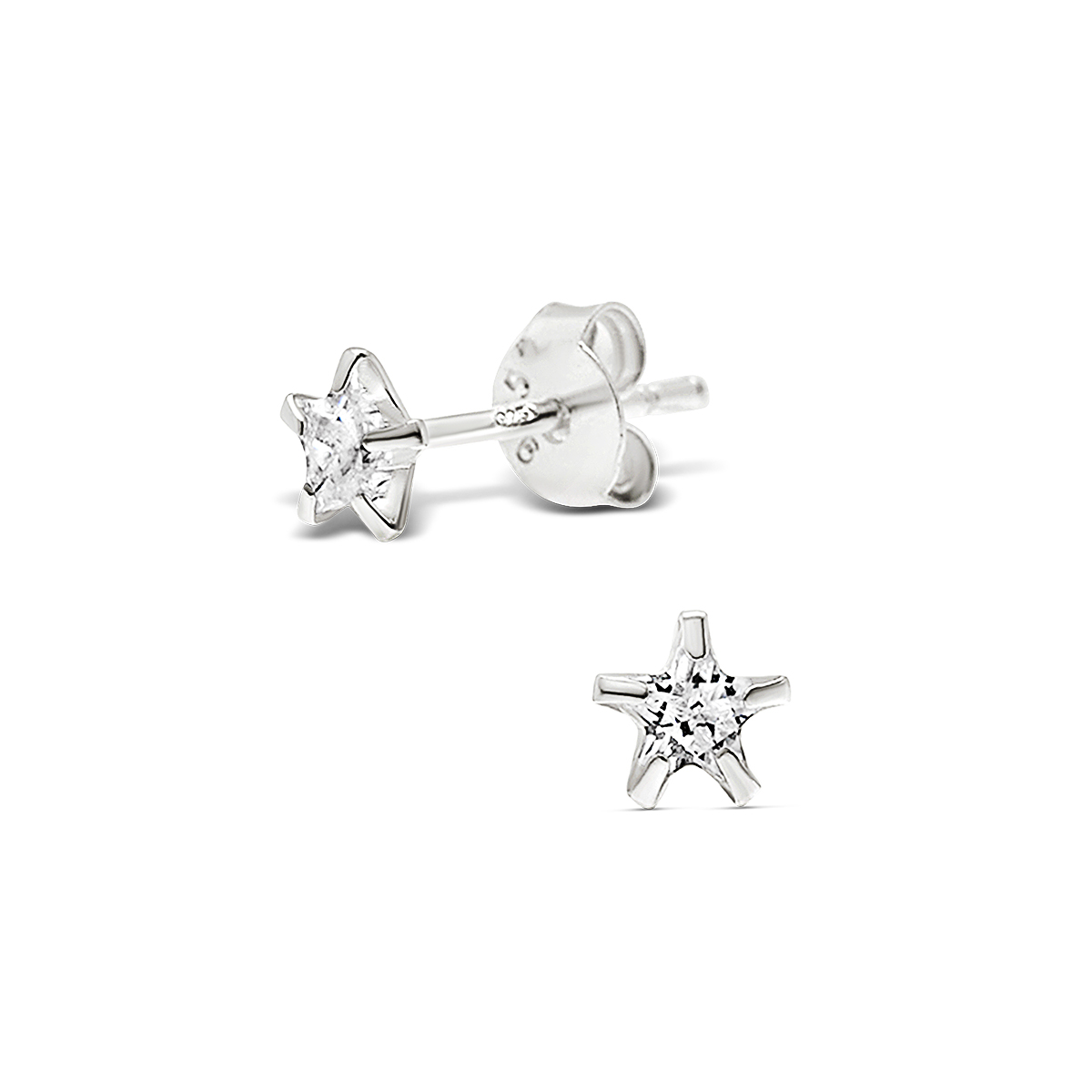 BOUCLES ETOILE OXYDE 6MM