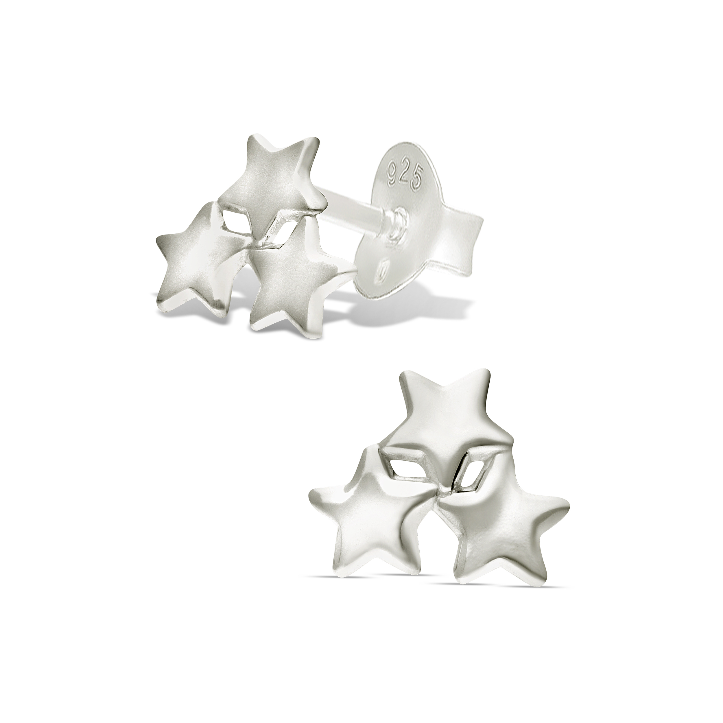 BOUCLES 3 ETOILES LISSES